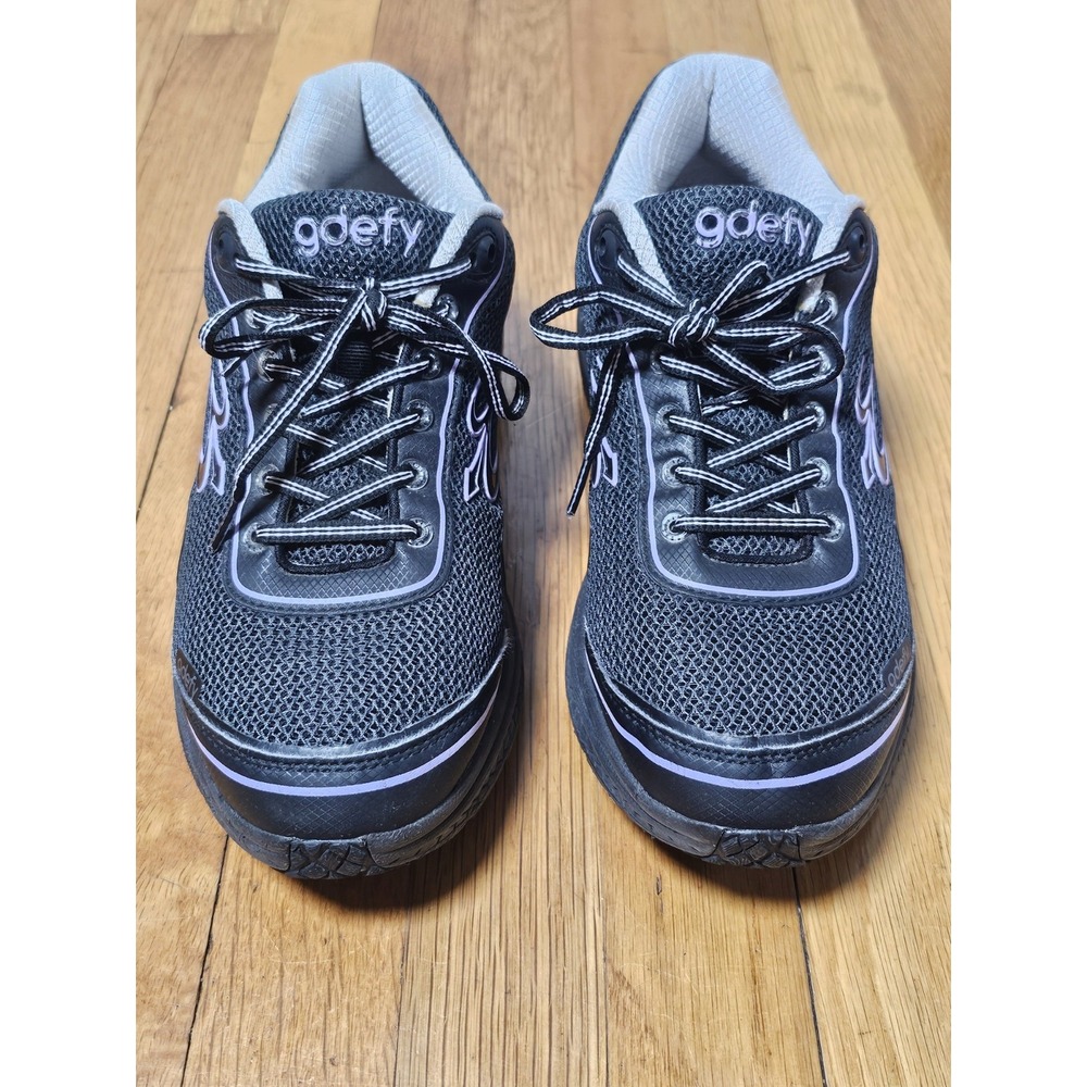 Gravity Defyer Womens GDEFY Mighty Walk Black Athletic Walking Shoes Size 11 EUC